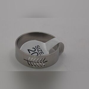 Silver Leaf Design Men's Ring Band Size 20 U.S Size 10